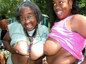 Bizarre black grandmothers bare..