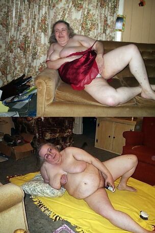 Ample grannie with huge, natural,